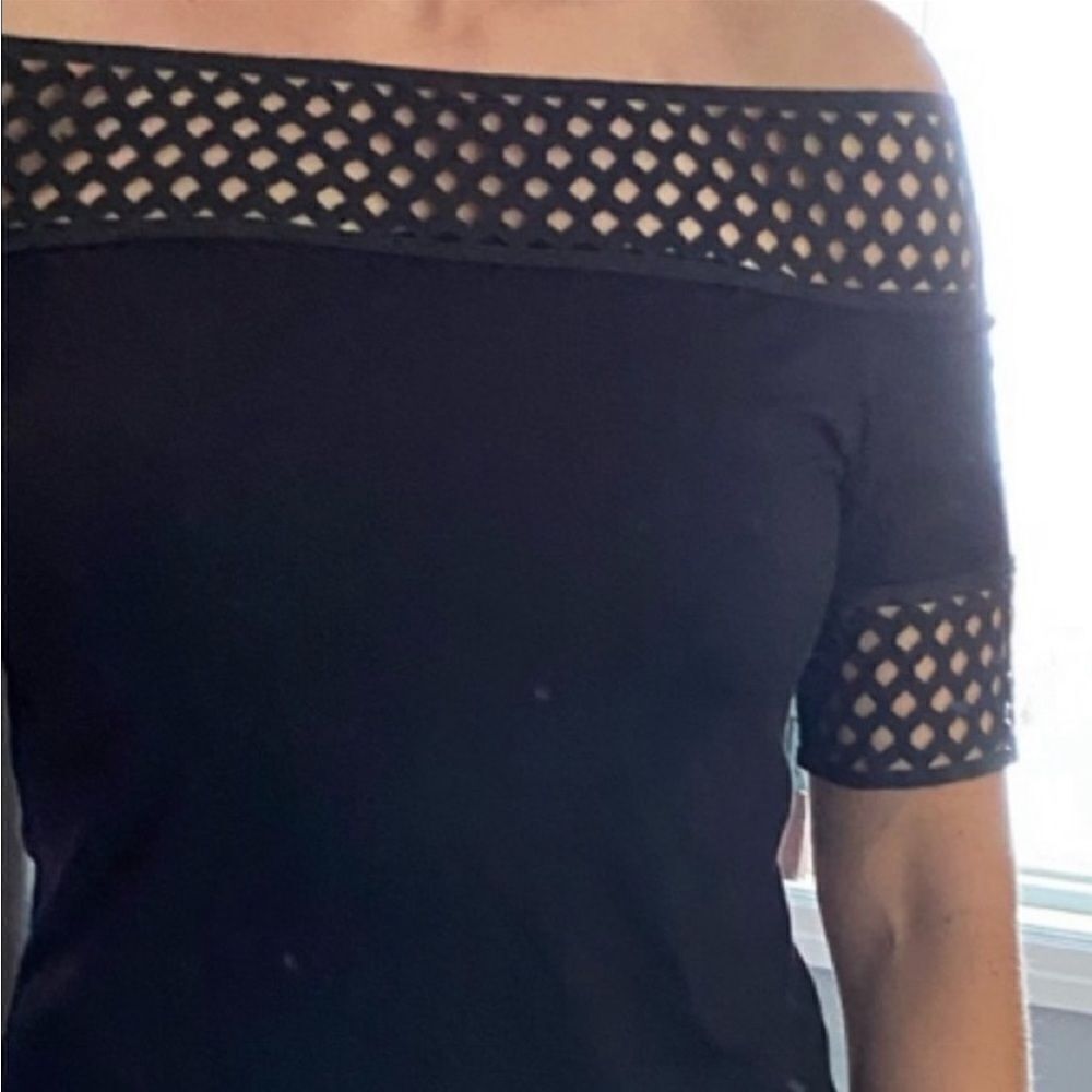 Montagne Umbra Black Off the Shoulder Top Stitch Fix Size Medium